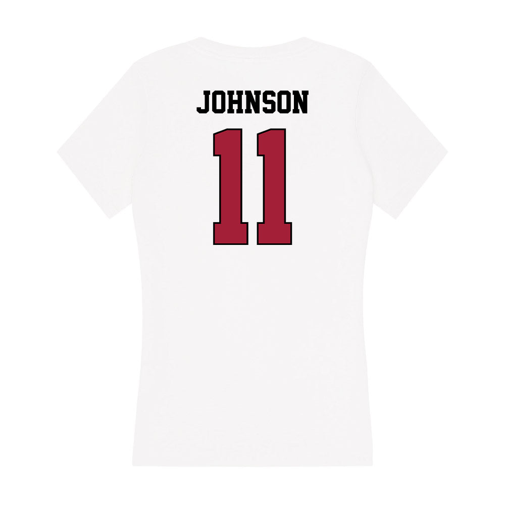 St. Joe's - NCAA Men's Soccer : Luke Johnson - Women's V-Neck T-Shirt-1