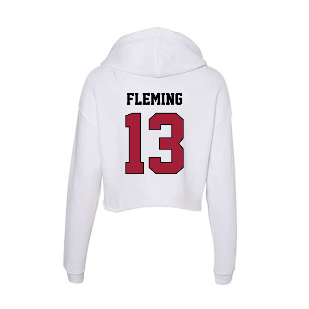 St. Joe's - NCAA Men's Basketball : Rasheer Fleming - Women's Crop Fleece Hoodie-1