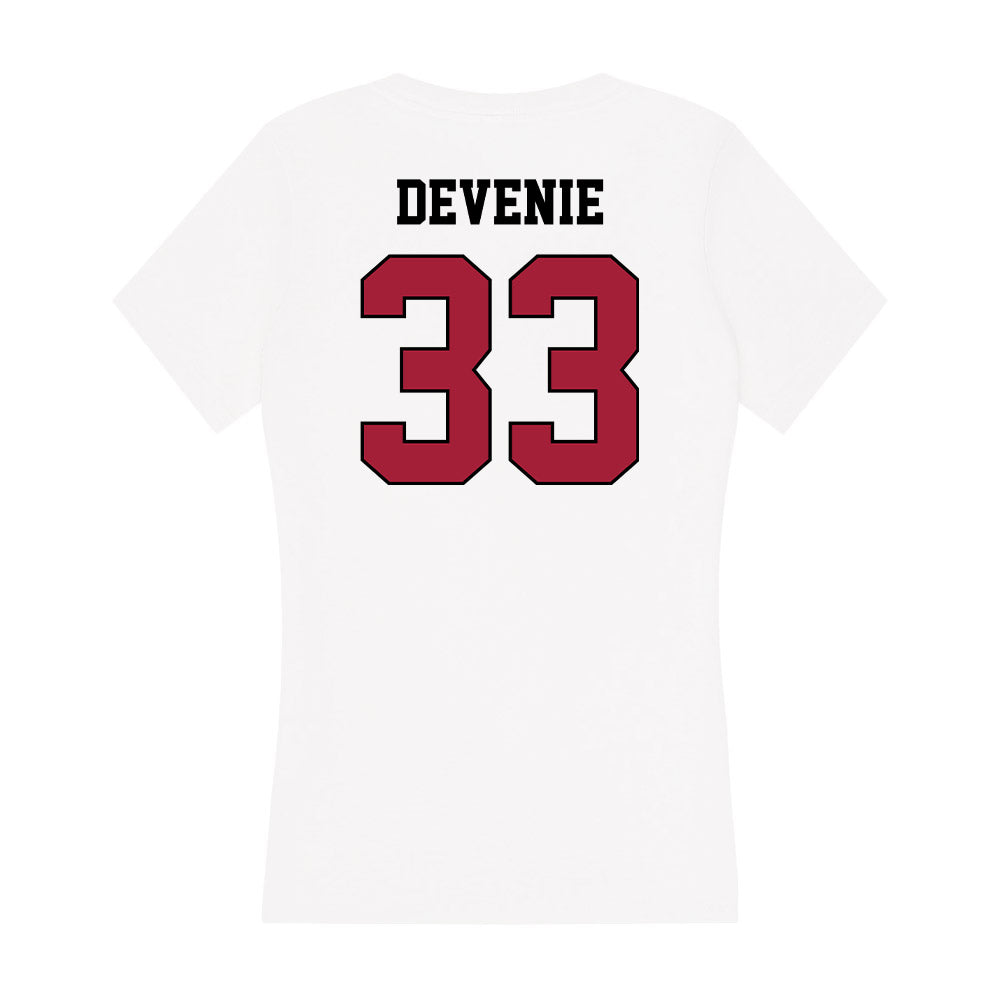 St. Joe's - NCAA Women's Basketball : Emi Devenie - Women's V-Neck T-Shirt-1