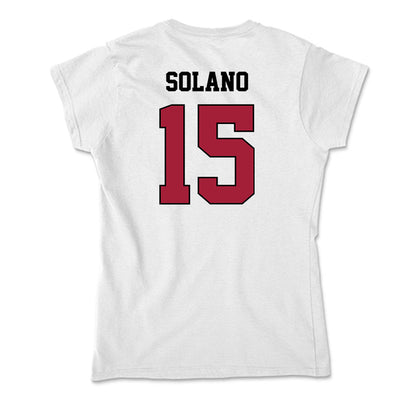 St. Joe's - NCAA Men's Basketball : Steven Solano - Soft Style Women’s T-Shirt-1