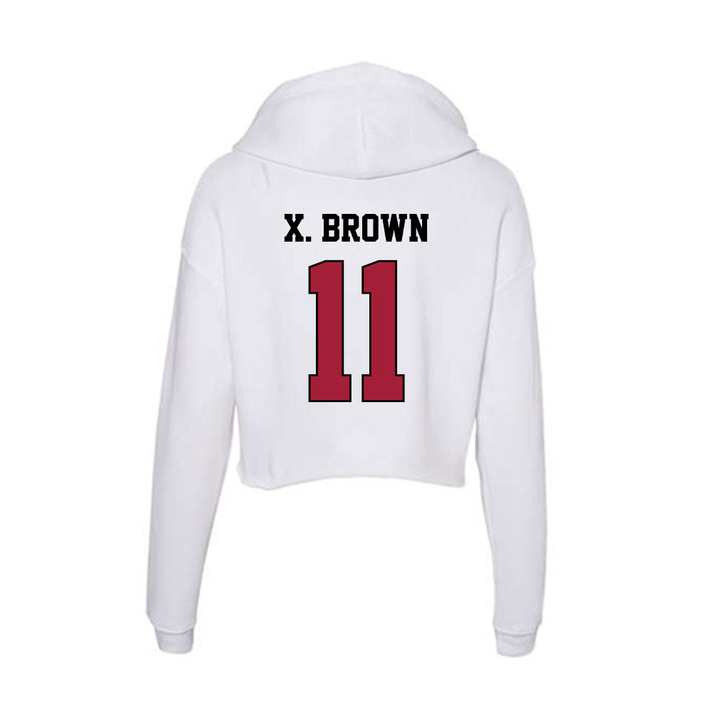 St. Joe's - NCAA Men's Basketball : Xzayvier Brown - Women's Crop Fleece Hoodie-1