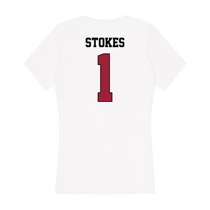 St. Joe's - NCAA Women's Basketball : Rhian Stokes - Women's V-Neck T-Shirt-1