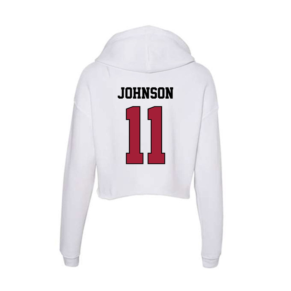 St. Joe's - NCAA Men's Soccer : Luke Johnson - Women's Crop Fleece Hoodie-1