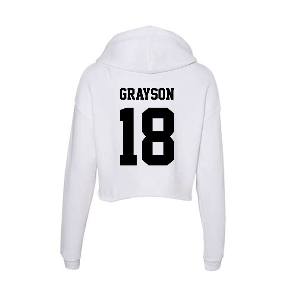 Lamar - NCAA Football : Shaun Grayson - Women's Crop Fleece Hoodie-1