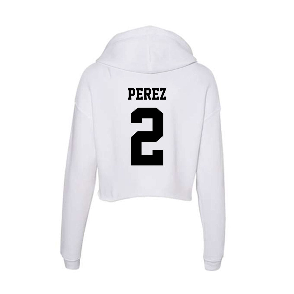 Lamar - NCAA Baseball : Andres Perez - Women's Crop Fleece Hoodie-1