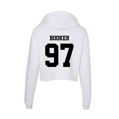 Lamar - NCAA Football : Christian Booker - Women's Crop Fleece Hoodie-1