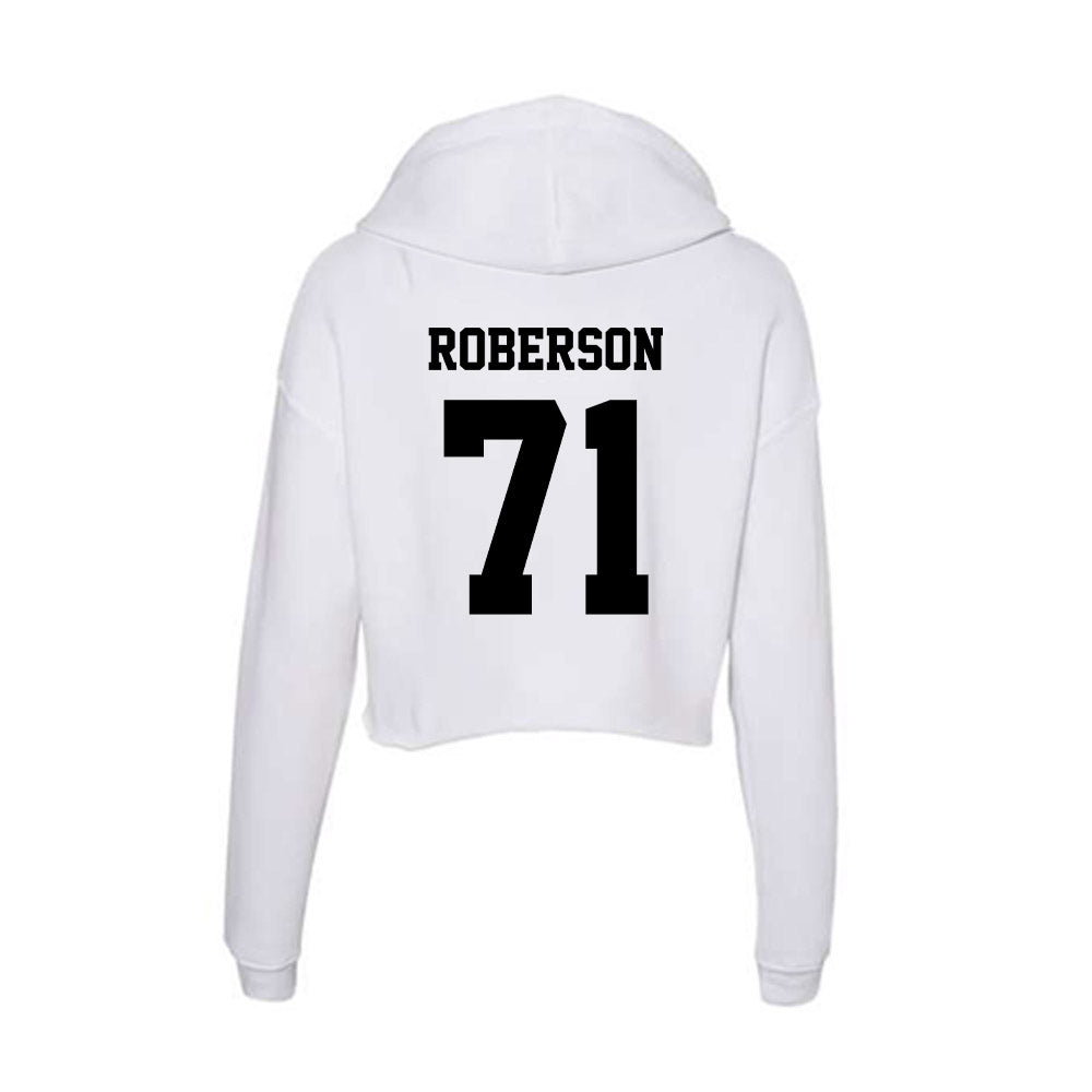 Lamar - NCAA Football : Jevale Roberson - Women's Crop Fleece Hoodie-1