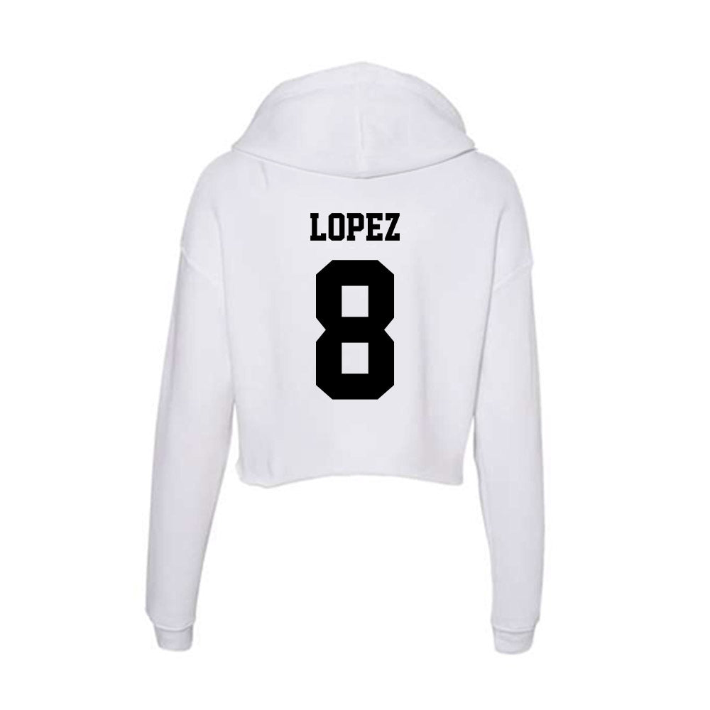 Lamar - NCAA Baseball : Mark Lopez - Women's Crop Fleece Hoodie-1