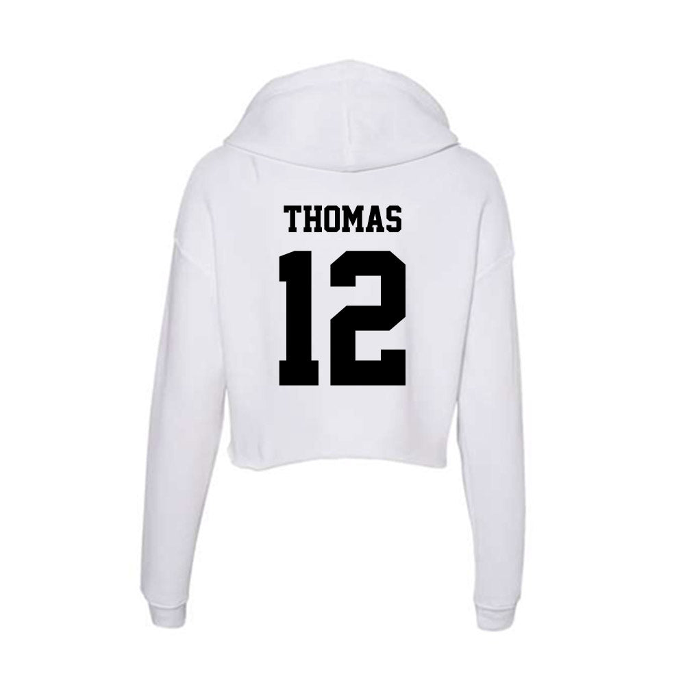 Lamar - NCAA Men's Basketball : Christian Thomas - Women's Crop Fleece Hoodie-1