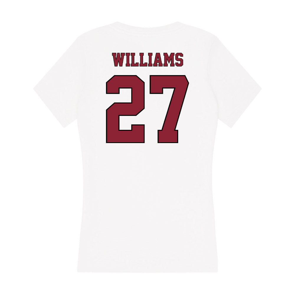 NCCU - NCAA Football : Cameron Williams - Women's V-Neck T-Shirt-1