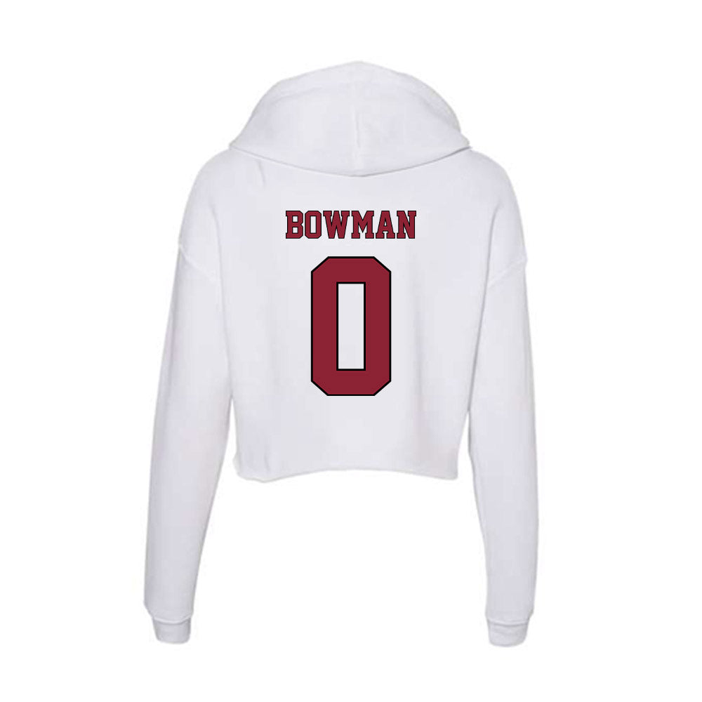 NCCU - NCAA Men's Cross Country : Isaiah Bowman - Women's Crop Fleece Hoodie-1