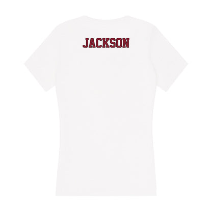 NCCU - NCAA Women's Track & Field : Laila Jackson - Women's V-Neck T-Shirt-1