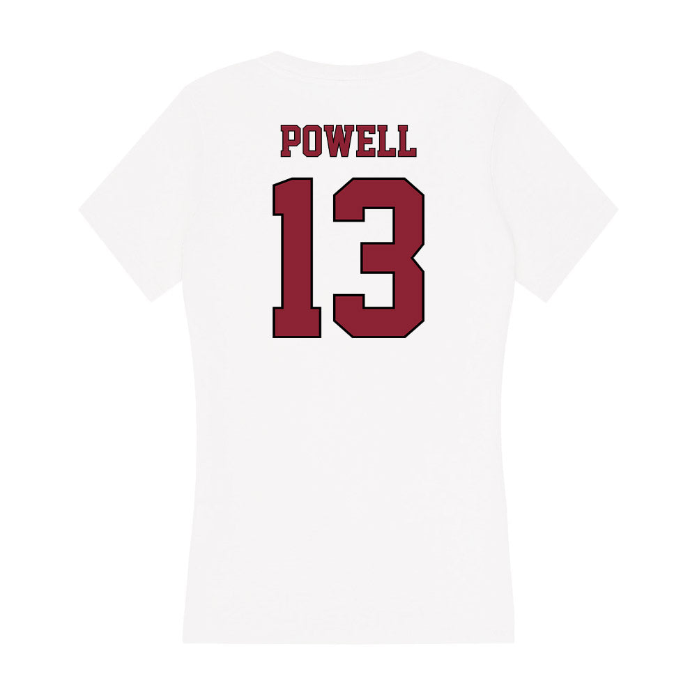 NCCU - NCAA Football : Quest Powell - Women's V-Neck T-Shirt-1