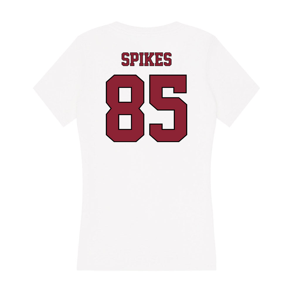 NCCU - NCAA Football : Chauncey Spikes - Women's V-Neck T-Shirt-1