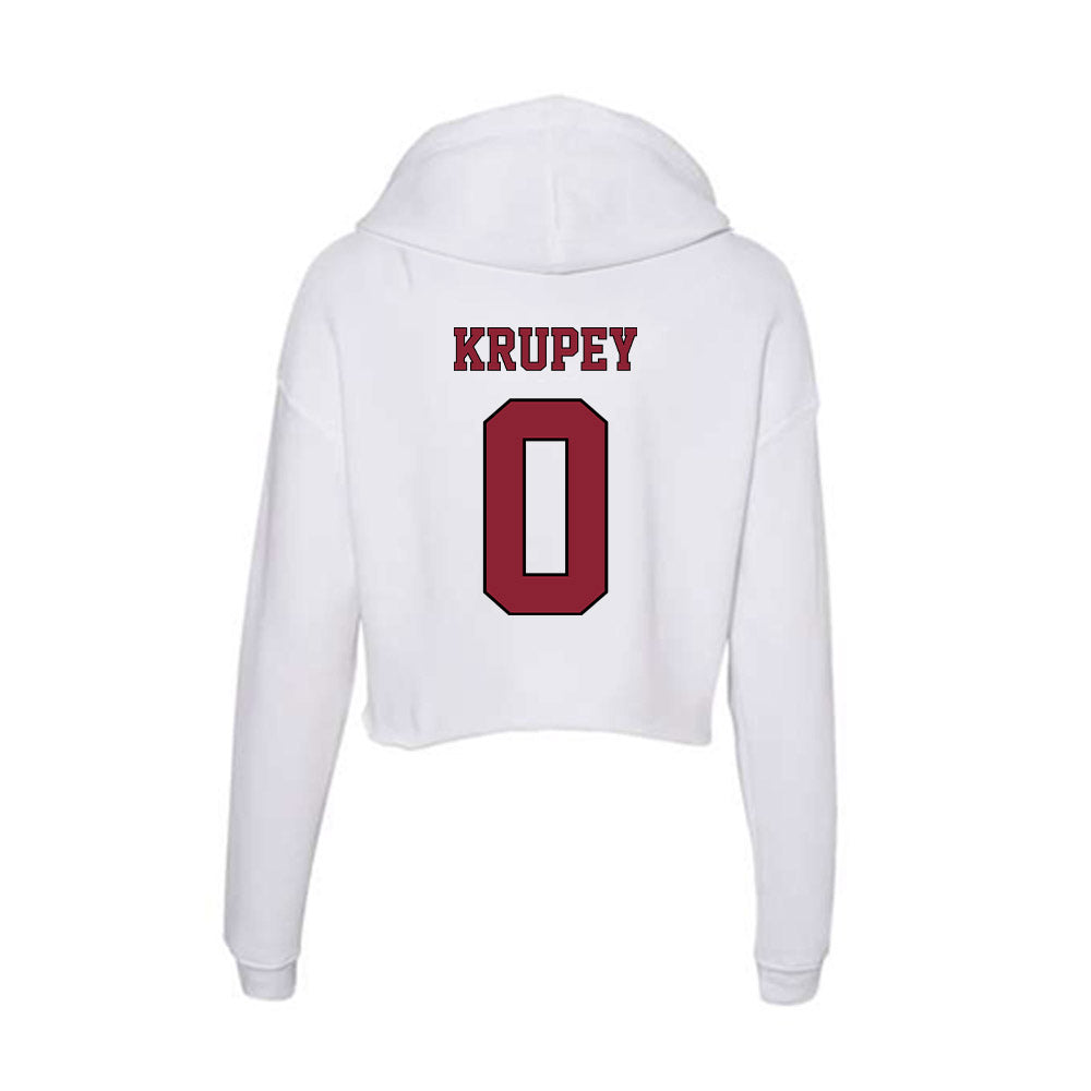 NCCU - NCAA Softball : Elana Krupey - Women's Crop Fleece Hoodie-1