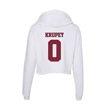 NCCU - NCAA Softball : Elana Krupey - Women's Crop Fleece Hoodie-1
