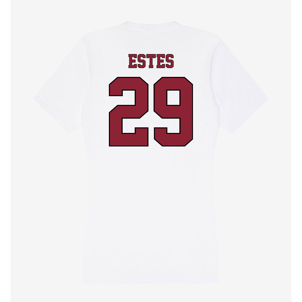 NCCU - NCAA Football : Dj Estes - Women's V-Neck T-Shirt-1