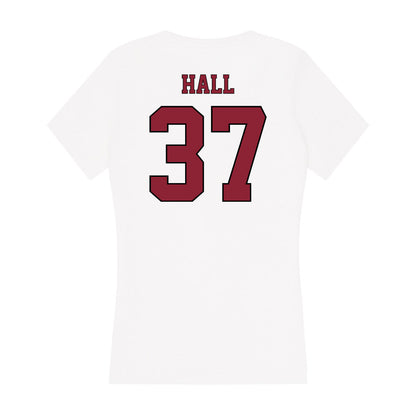 NCCU - NCAA Football : Daunte Hall - Women's V-Neck T-Shirt-1