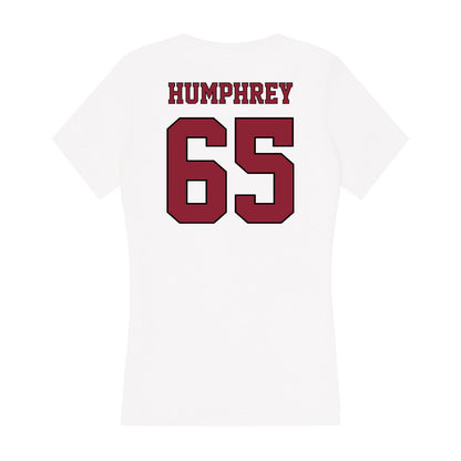 NCCU - NCAA Football : Stevie Humphrey - Women's V-Neck T-Shirt-1