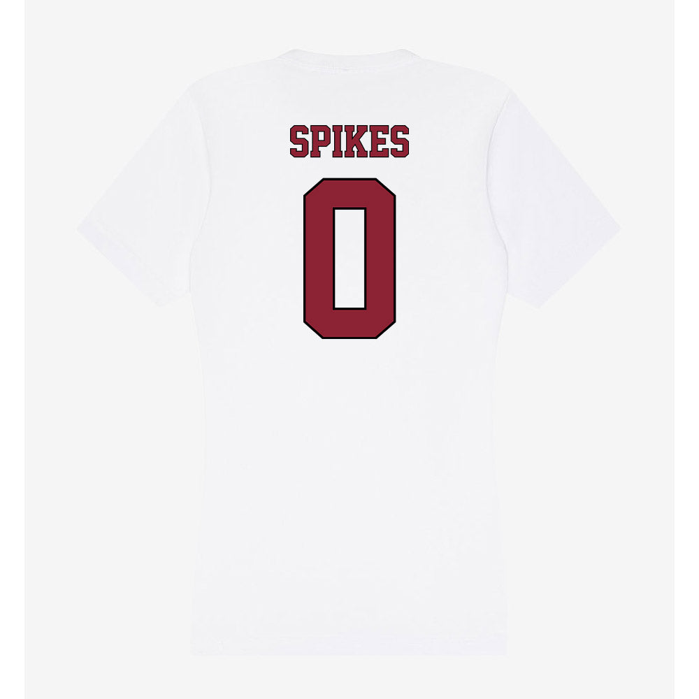 NCCU - NCAA Football : Chauncey Spikes - Women's V-Neck T-Shirt-1
