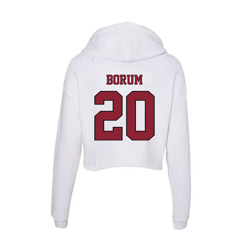 NCCU - NCAA Softball : Kia Borum - Women's Crop Fleece Hoodie-1