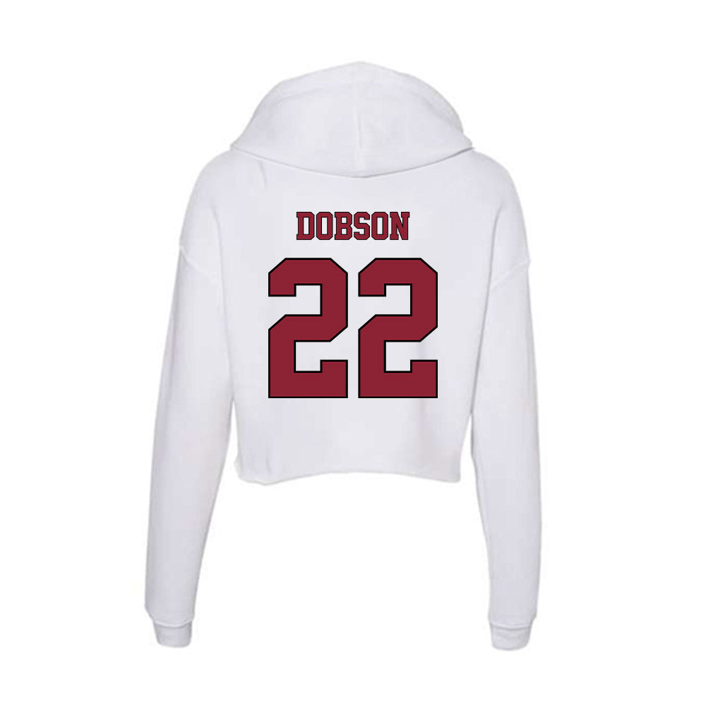 NCCU - NCAA Football : Zion Dobson - Women's Crop Fleece Hoodie-1