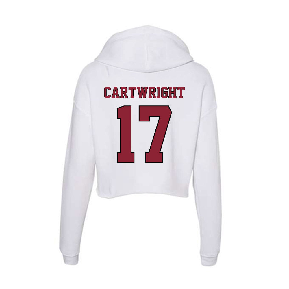 NCCU - NCAA Football : Donovan Cartwright - Women's Crop Fleece Hoodie-1