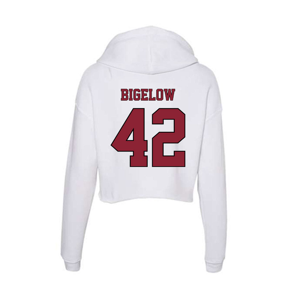 NCCU - NCAA Football : Mekhi Bigelow - Women's Crop Fleece Hoodie-1