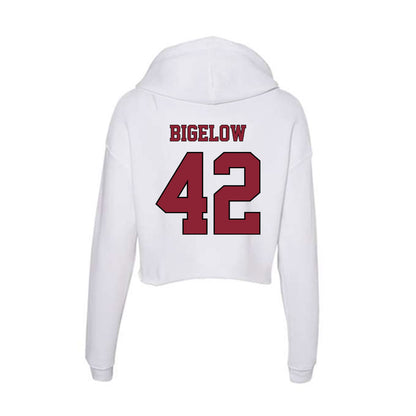 NCCU - NCAA Football : Mekhi Bigelow - Women's Crop Fleece Hoodie-1