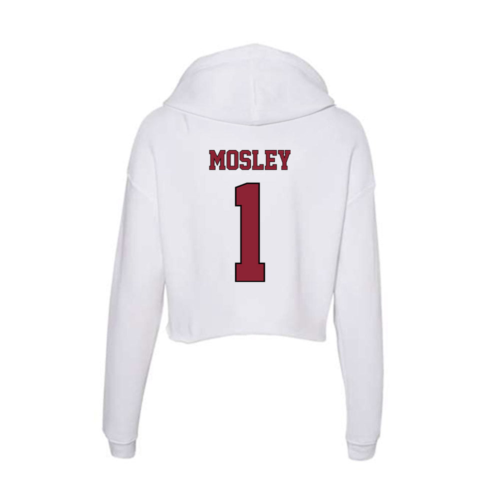 NCCU - NCAA Football : Chris Mosley - Women's Crop Fleece Hoodie-1