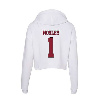 NCCU - NCAA Football : Chris Mosley - Women's Crop Fleece Hoodie-1