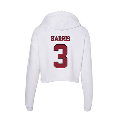 NCCU - NCAA Football : Walker Harris - Women's Crop Fleece Hoodie-1