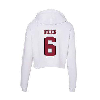 NCCU - NCAA Football : Markell Quick - Women's Crop Fleece Hoodie-1