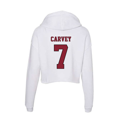 NCCU - NCAA Men's Basketball : Khouri Carvey - Women's Crop Fleece Hoodie-1