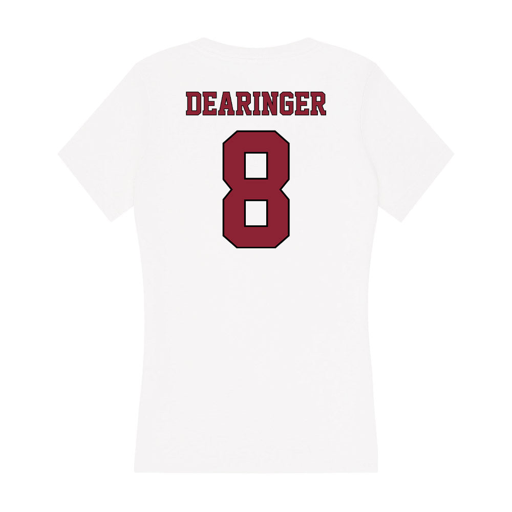 NCCU - NCAA Women's Volleyball : Arabella Dearinger - Women's V-Neck T-Shirt-1