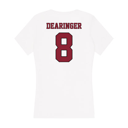 NCCU - NCAA Women's Volleyball : Arabella Dearinger - Women's V-Neck T-Shirt-1