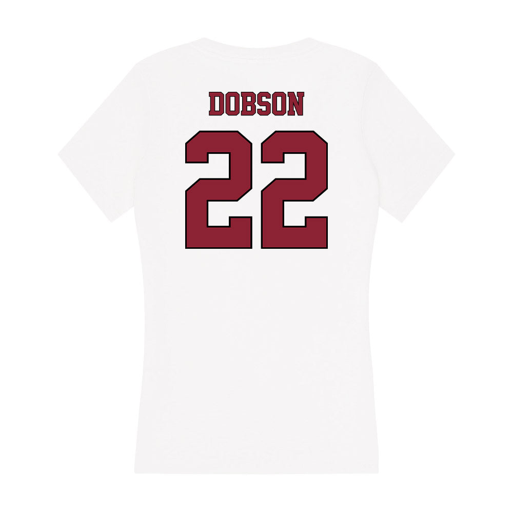 NCCU - NCAA Football : Zion Dobson - Women's V-Neck T-Shirt-1