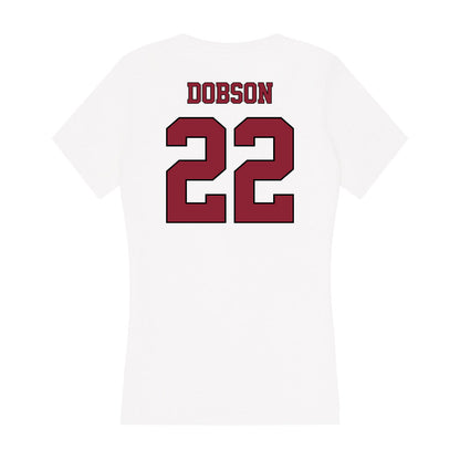 NCCU - NCAA Football : Zion Dobson - Women's V-Neck T-Shirt-1