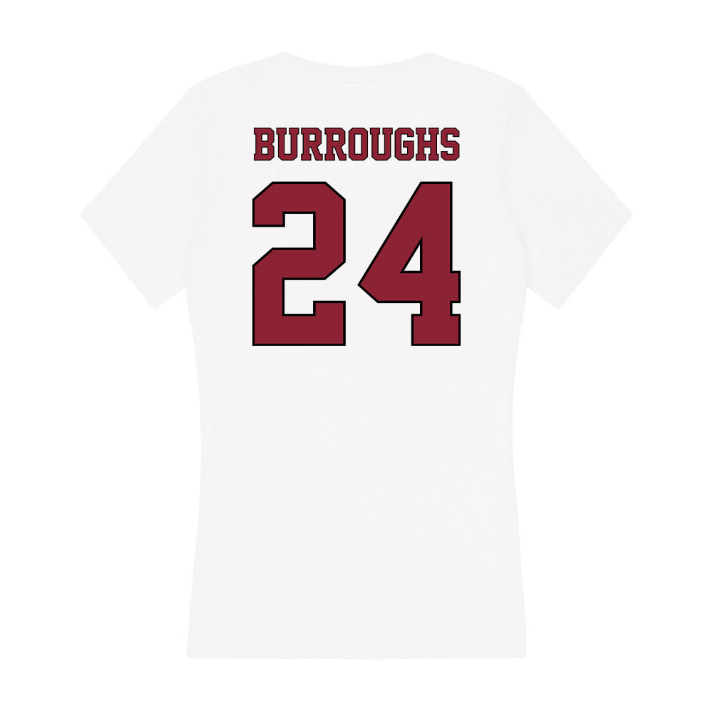 NCCU - NCAA Softball : Christiane Burroughs - Women's V-Neck T-Shirt-1