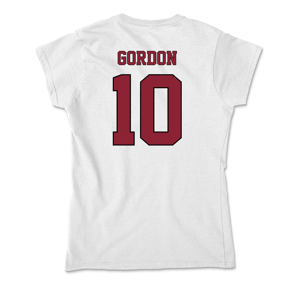 NCCU - NCAA Men's Basketball : Devin Gordon - Soft Style Women’s T-Shirt-1