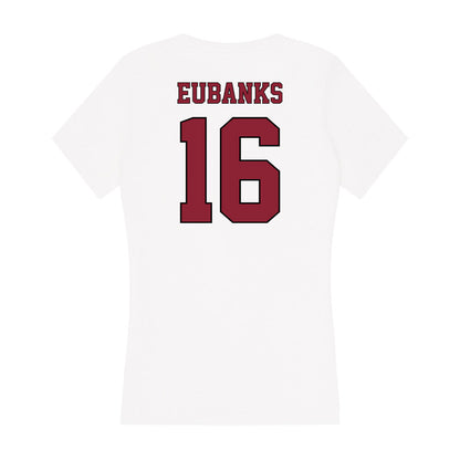 NCCU - NCAA Softball : Ashanti Eubanks - Women's V-Neck T-Shirt-1