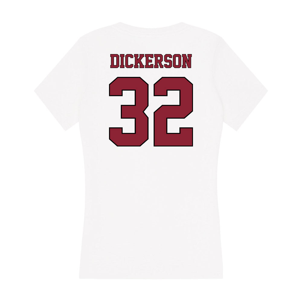 NCCU - NCAA Football : CJ Dickerson - Women's V-Neck T-Shirt-1