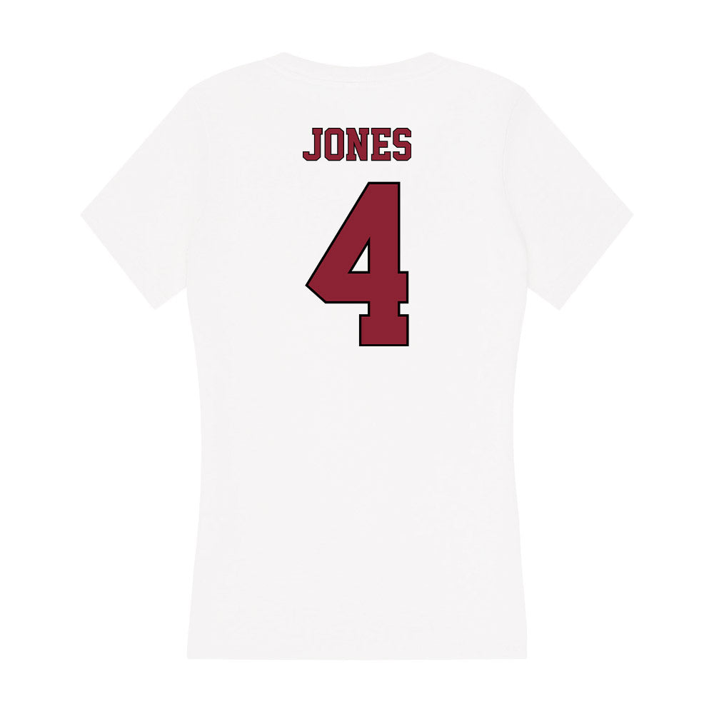 NCCU - NCAA Softball : Ivory Jones - Women's V-Neck T-Shirt-1