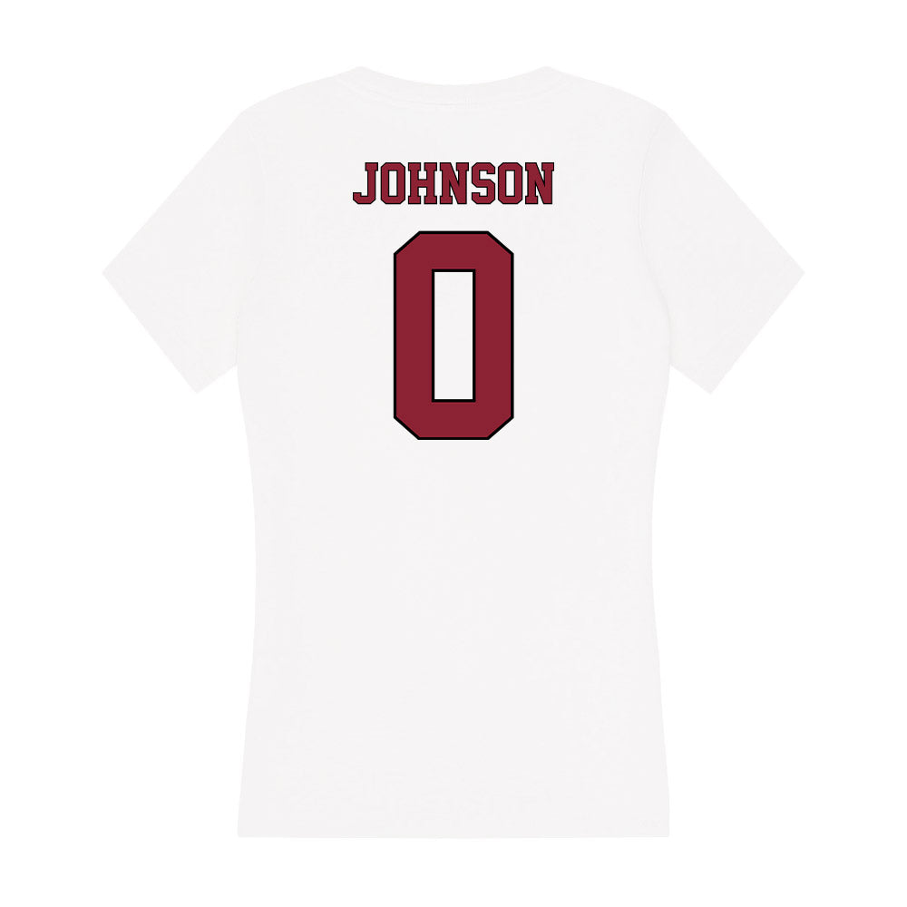 NCCU - NCAA Women's Volleyball : Amarah Johnson - Women's V-Neck T-Shirt-1