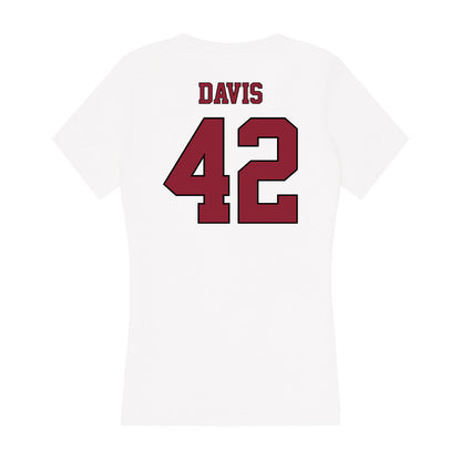 NCCU - NCAA Softball : Jaden Davis - Women's V-Neck T-Shirt-1