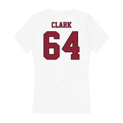 NCCU - NCAA Football : Tyler Clark - Women's V-Neck T-Shirt-1