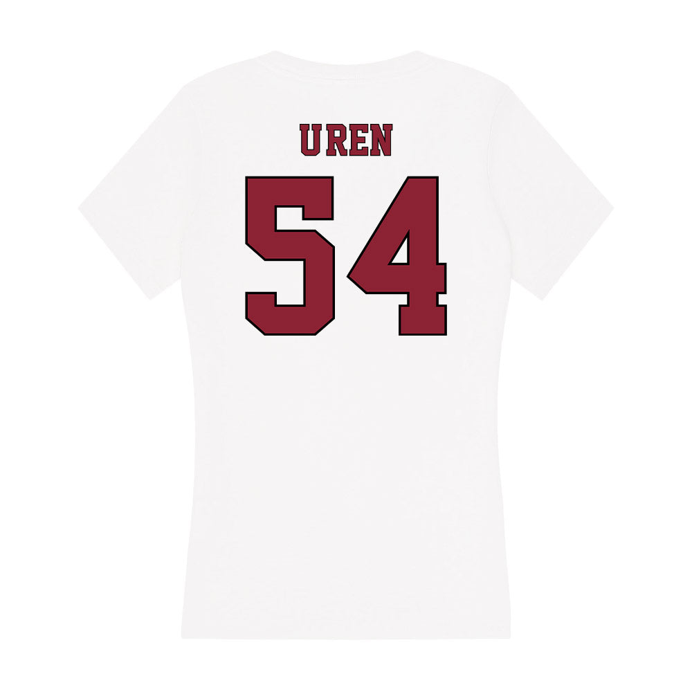 NCCU - NCAA Football : Max U'Ren - Women's V-Neck T-Shirt-1