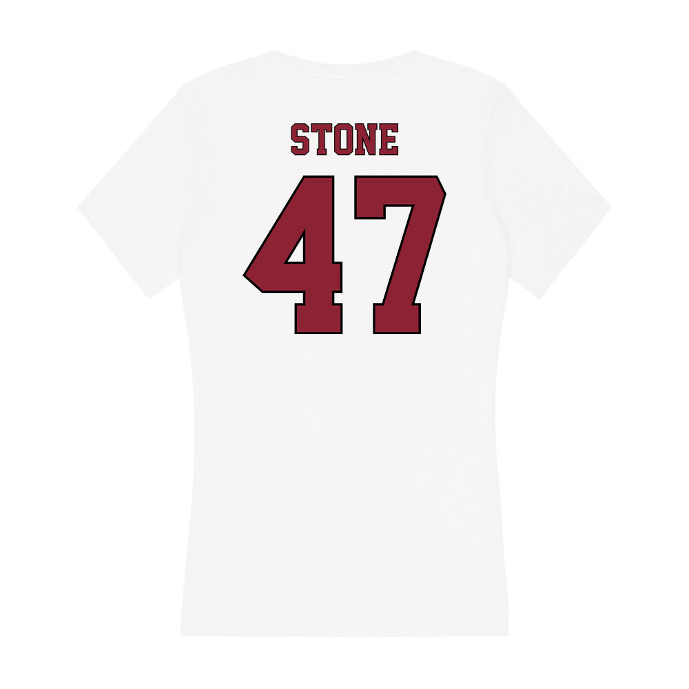 NCCU - NCAA Football : Mykah Stone - Women's V-Neck T-Shirt-1