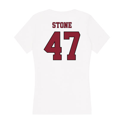 NCCU - NCAA Football : Mykah Stone - Women's V-Neck T-Shirt-1