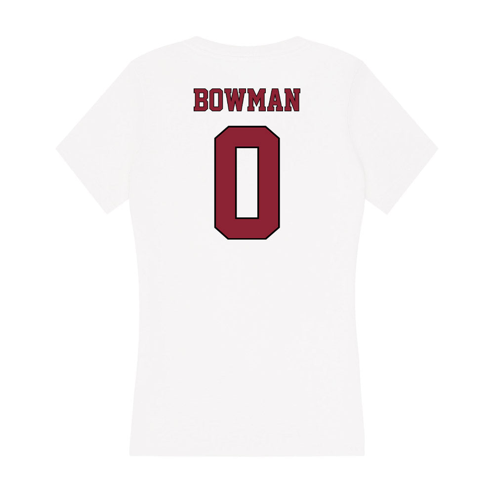 NCCU - NCAA Men's Cross Country : Isaiah Bowman - Women's V-Neck T-Shirt-1